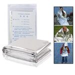 Coperta di emergenza antivento compatta leggera alluminizzata (dimensioni: 130x210 cm) (argento)