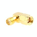 Adattatore femmina SMA placcato oro a maschio SMA con angolo di 90 gradi