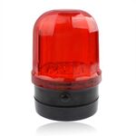 Spia flash stroboscopica a 6 LED per auto con forte base magnetica (rosso + nero)