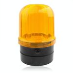 Spia flash stroboscopica a 6 LED per auto con forte base magnetica (giallo + nero)
