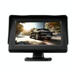 Monitor a colori per auto da 4,3 pollici con supporto angolare regolabile e parasole universale, doppio ingresso video