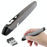 Mouse wireless a penna da 2,4 GHz 500/1000 DPI con mini ricevitore USB, distanza di trasmissione: 10 m (grigio)