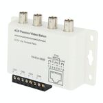 Balun video UTP passivo a 4 canali / CCTV tramite coppie intrecciate