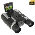 Fotocamera digitale binoculare con telescopio zoom 12 x 32 da 5 MP LCD TFT da 2,0 pollici (nera)