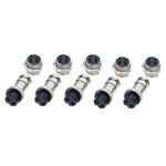 Connettore presa a plug Aviation da 16mm a 2 pin GX16 (5 PC in un unico pacchetto, il prezzo è per 5 PC) (argento)