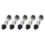 Connettore di presa Aviation Aviation 16mm a 8 pin GX16 (5 PC in un unico pacchetto, il prezzo è per 5 PCS) (argento)