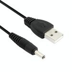 Cavo di alimentazione da USB maschio a CC 3,5 x 1,35 mm, lunghezza: 50 cm (nero)
