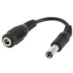 Adattatore per spina CC da 5,5 x 2,5 mm maschio a 3,5 mm femmina, lunghezza: 12 cm