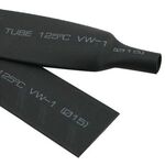 Tubo termorestringente RSFR-H VW-1 flessibile da 4 mm, 125 ℃, lunghezza: 10 m (nero)