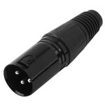 Adattatore connettore microfono XLR a 3 pin maschio (nero)