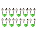 10 PCS Accessori da pesca Doppia campana Clip su canna da pesca Allarme esche da pesca, consegna a colori casuali