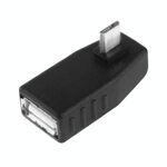 Adattatore AF da micro USB maschio a USB 2.0 con angolo di 90 gradi, supporto funzione OTG (nero)