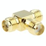 Adattatore femmina SMA placcato oro a 2 femmina SMA (oro)