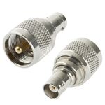 M Head Large Pin Maschio a BNC-K Adapter (Argento)