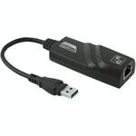 Adattatore Ethernet USB 3.0 10/100/1000 Mbps per laptop, plug and play (nero)