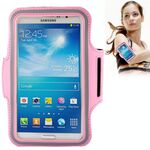 Custodia da braccio sportiva in PU con foro per auricolari per Galaxy Mega 6.3 / i9200, telefoni inferiori a 6,3 pollici (rosa)