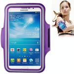 Custodia da braccio sportiva in PU con foro per auricolari per Galaxy Mega 6.3 / i9200 (viola)