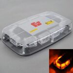 Mini luce stroboscopica con mini barra luminosa da 30 W con 10 barre a 3 LED, luce gialla