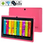Tablet PC da 7,0 pollici, 512 MB + 4 GB, Android 4.2.2, rotazione menu a 360 gradi, Allwinner A33 Quad-core, Bluetooth, WiFi (magenta)