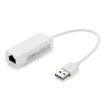 Adattatore Ethernet USB 2.0 per tablet PC / Android TV, lunghezza: 20 cm (bianco)