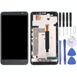 Display LCD + pannello touch con cornice per Nokia Lumia 1320 (nero)