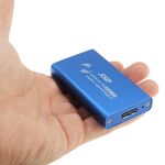 Custodia per disco a stato solido SSD da 6 GB / s mSATA a disco rigido USB 3.0 (blu)