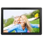 LED da 17 pollici HD 1080P Multi-Media Digital Photo Frame con supporto e musica e lettore cinematografico, supporto USB / SD / MM / MMC Ingresso scheda (nero)