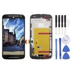 Gruppo digitalizzatore 3 in 1 (LCD + cornice + touch pad) per Motorola Moto G2 (nero)
