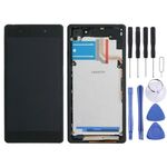 Display LCD + Touch Panel con cornice per Sony Xperia Z2 / D6502 / D6503 / D6543 (3G Versioin) (Nero)