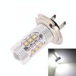 H7 80W 800LM 6500K Luce bianca 16-3535-LED Fendinebbia per auto, corrente costante, DC12-24V (luce bianca)