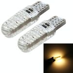 10 PCS T10 3W 300LM Silicone 6 LED SMD 5050 Lampada per luci di ingombro per auto, DC 12V