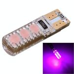 10 PCS T10 3W 300LM Silicone 6 LED SMD 5050 Lampada per luci di ingombro per auto, DC 12V