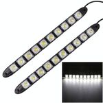 2 PCS 5W 10 LED SMD 5050 Luci di marcia diurna per auto a LED flessibili Snake, DC 12V