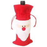 3 pezzi Babbo Natale Decorazione da tavolo di Natale decorazione peluche con bottiglia da vino champagne