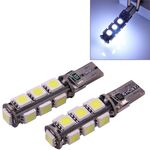 2 PZ T10 2.5W Bianco 13 LED 5050 SMD CANBUS Lampadina di segnalazione per auto