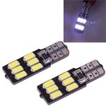 2 PCS T10 2.5W 100LM Luce bianca 6 LED 5730 SMD Lampadina per segnale auto CANBUS
