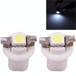 2 PCS B8.5 Luce bianca 0.2W 12LM 1 LED SMD 5050 LED Lampadina per strumenti Luce cruscotto per veicoli, DC 12V (bianco)