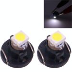 2 PCS T3 Luce bianca 0.1W 5LM 1 LED SMD 3528 LED Lampadina per strumenti Luce cruscotto per veicoli, DC 12V (Nero)