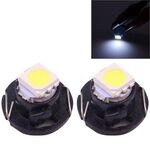 2 PCS T4.7 Luce bianca 0.2W 12LM 1 LED SMD 5050 LED Lampadina per strumenti Luce cruscotto per veicoli, DC 12V (nero)