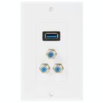 Spina femmina USB 3.0 + 3 spine femmina F Pannello a parete