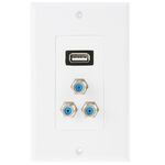 Spina femmina USB 2.0 + 3 spine femmina F Pannello a parete