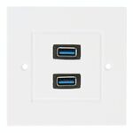 Doppio pannello USB 3.0 femmina per presa da parete per caricatore da parete