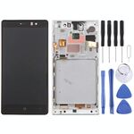Schermo LCD TFT per Nokia Lumia 830 digitalizzatore assemblaggio completo con cornice (argento)