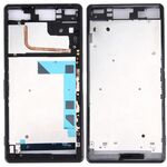 Piastra cornice cornice LCD alloggiamento anteriore per Sony Xperia Z3 / L55w / D6603 (nero)