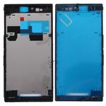 Piastra cornice cornice LCD alloggiamento anteriore per Sony Xperia Z Ultra / XL39h / C6802 (nero)