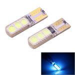 2 PCS T10 2W 120-140LM ​​6 LED Ice Blue 5050 LED Luce freno per veicoli, DC12V