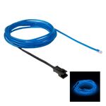 Striscia flessibile per auto flessibile rotonda con luce blu fredda EL con driver per la decorazione dell'auto, lunghezza: 2 m (blu)