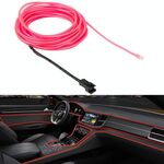 Striscia flessibile per auto rotonda impermeabile con driver per decorazione auto, lunghezza: 5 m (rosa)