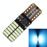 2 PCS T10 4.8W 720LM Ice Blue Light 24 SMD 4014 LED Canbus senza errori Lampada per luci di sicurezza per auto, DC 12V