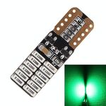 2 PCS T10 4.8W 720LM Green Light 24 SMD 4014 LED Canbus senza errori Lampada per luci di sicurezza per auto, DC 12V